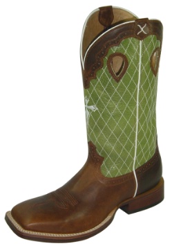Twisted X MRSL010 for $209.99 Men's' Gold Buckle Western Boot with Peanut Leather Foot and a New Wide Toe